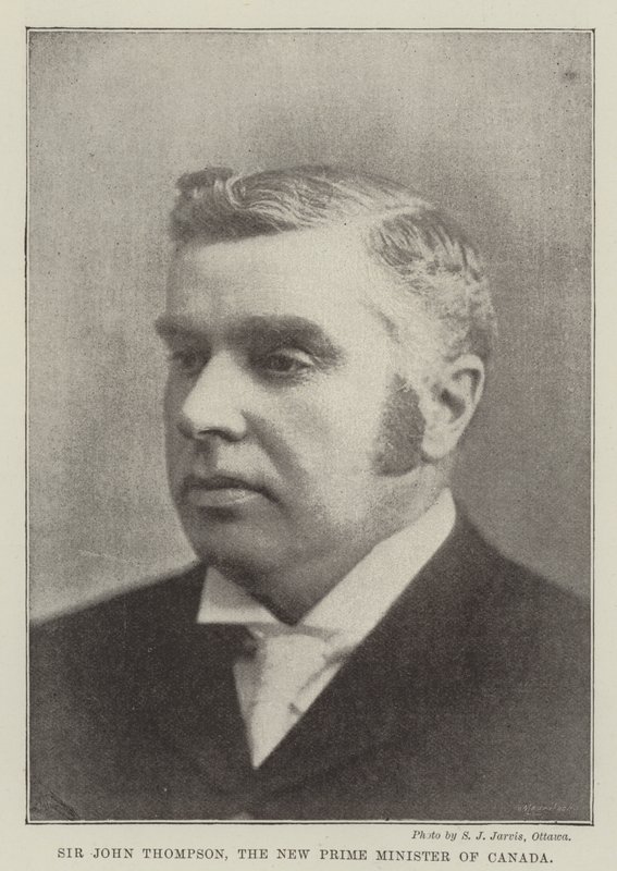 Sir John Thompson, le nouveau premier ministre du Canada - English Photographer