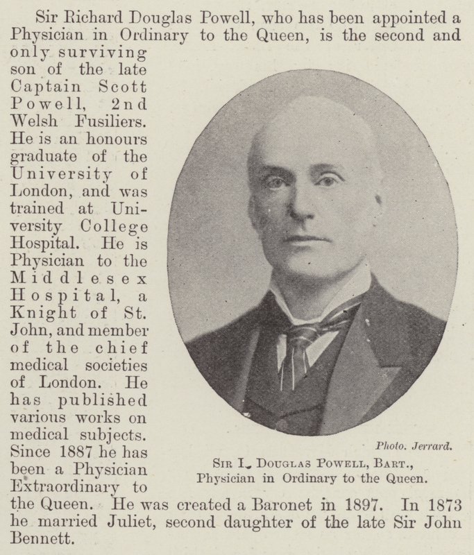 Sir R Douglas Powell, Baronet, médecin ordinaire de la Reine - English Photographer