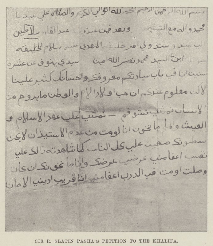 Pétition de Sir R Slatin Pasha au Khalifa - English Photographer