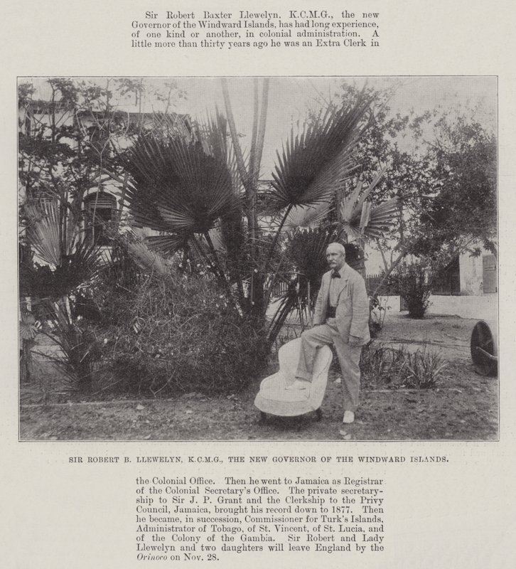 Sir Robert B Llewelyn, KCMG, le nouveau gouverneur des îles du Vent - English Photographer