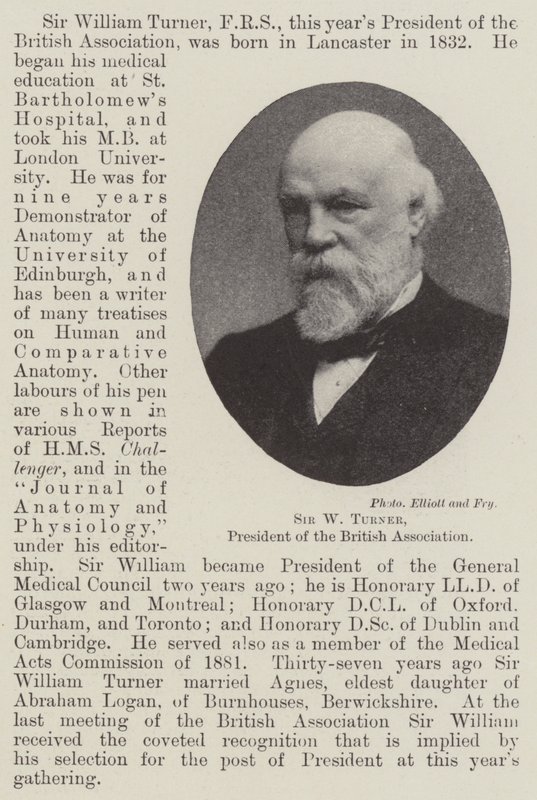 Sir W Turner, président de l