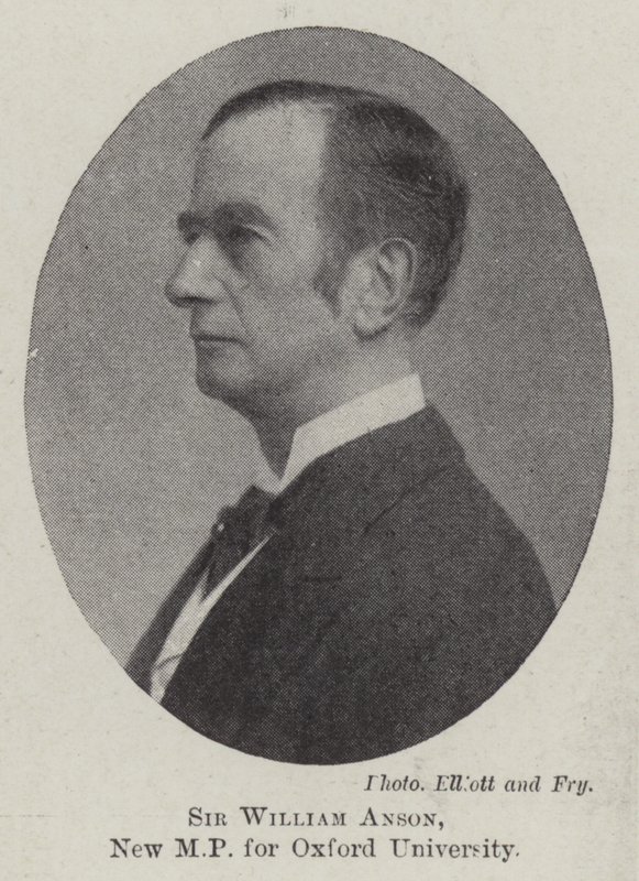 Sir William Anson, nouveau député de l