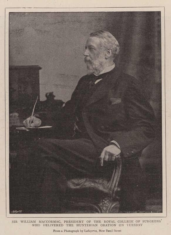 Sir William MacCormac, président du Royal College of Surgeons, qui a prononcé l
