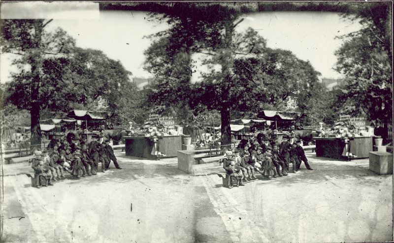 Image stéréoscopique des étals de St Jamess Park - English Photographer