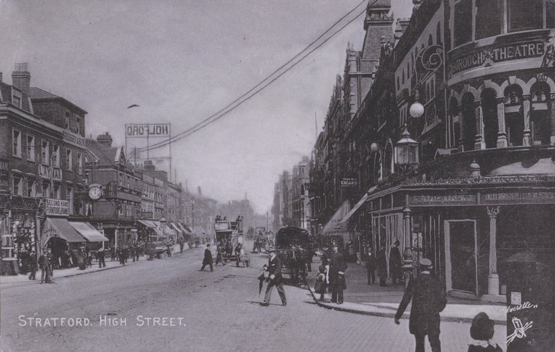 Stratford, High Street, avec le Borough Theatre - English Photographer