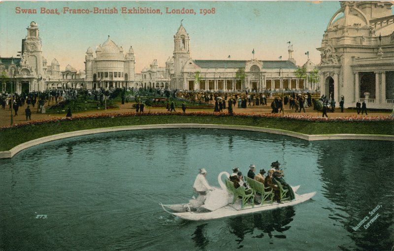 Bateau-cygne, Exposition franco-britannique, Londres, 1908 - English Photographer