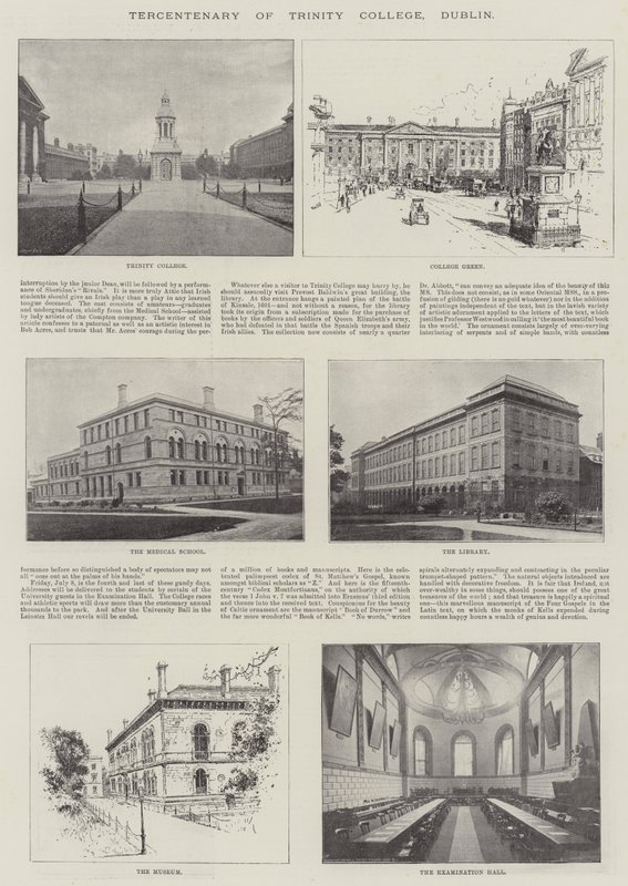 Tricentenaire du Trinity College, Dublin - English Photographer