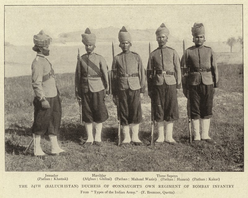Le 24e (Baloutchistan) régiment de Bombay de la duchesse de Connaught - English Photographer