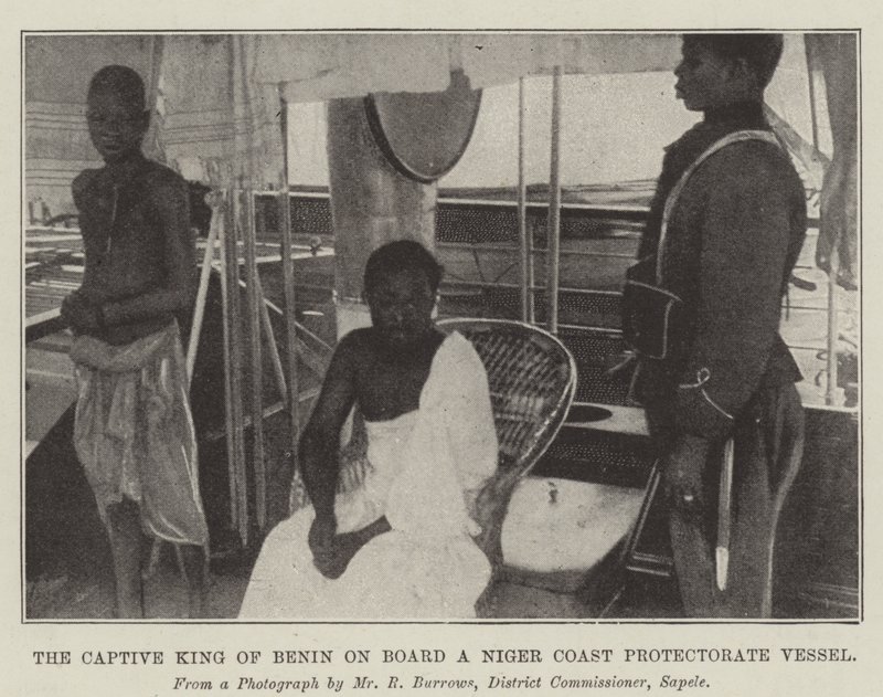 Le roi captif du Bénin à bord d