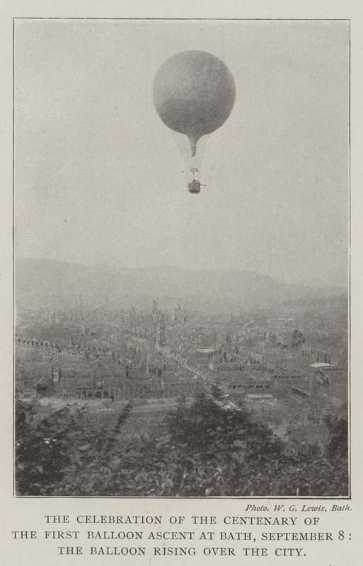 La célébration du centenaire de la première ascension en ballon à Bath, 8 septembre, le ballon s