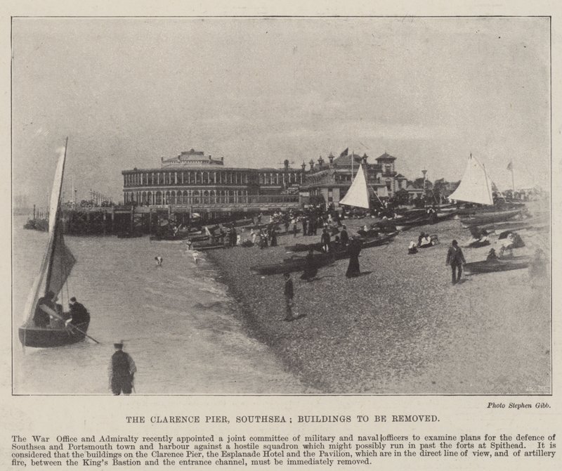 Le Clarence Pier, Southsea, bâtiments à enlever, 2 mai 1896 - English Photographer