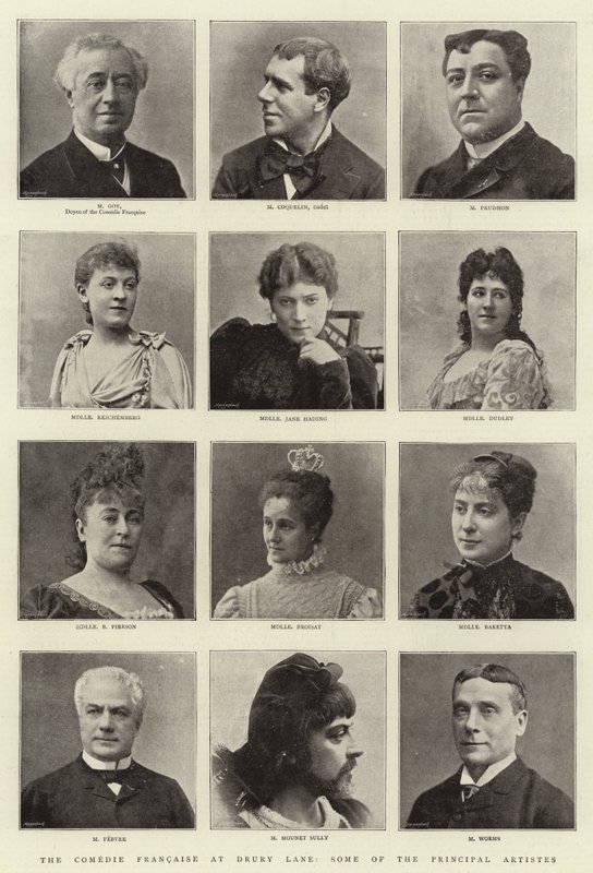 La Comédie Française à Drury Lane, certains des principaux artistes - English Photographer