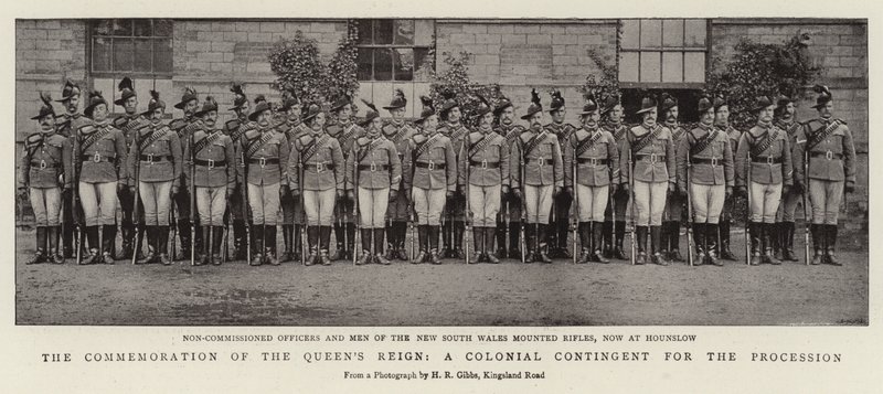 La commémoration du règne de la reine, un contingent colonial pour le défilé - English Photographer