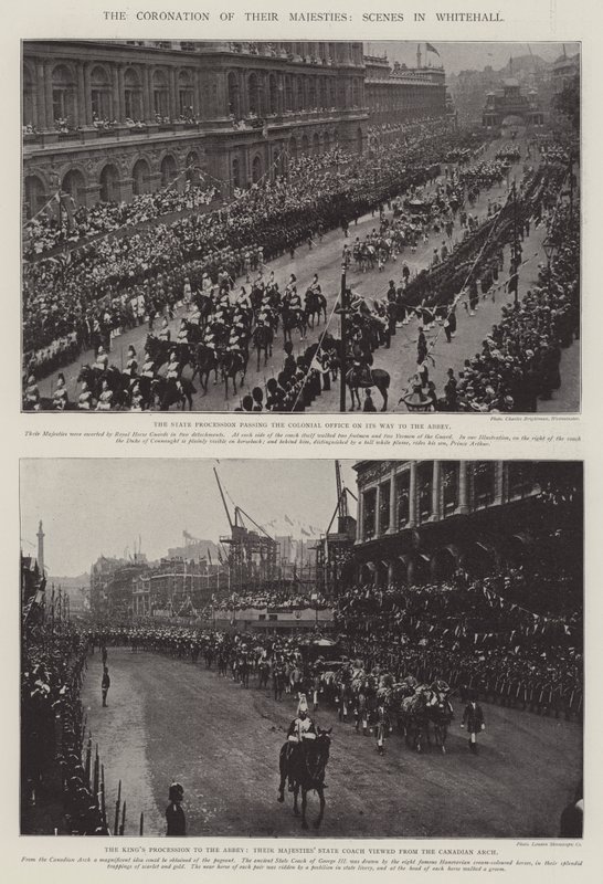 Le couronnement de leurs majestés, scènes à Whitehall - English Photographer