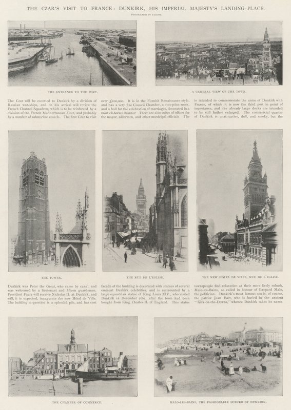 La visite du tsar en France, Dunkerque, lieu de débarquement de Sa Majesté Impériale - English Photographer