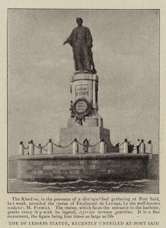 La statue de De Lesseps, récemment dévoilée à Port-Saïd - English Photographer