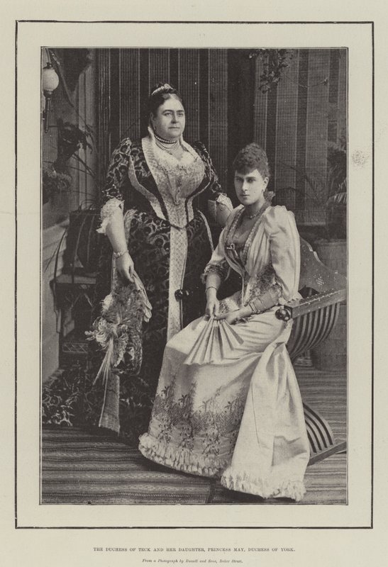 La duchesse de Teck et sa fille, la princesse May, duchesse d