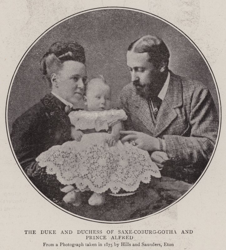 Le duc et la duchesse de Saxe-Cobourg-Gotha et le prince Alfred - English Photographer