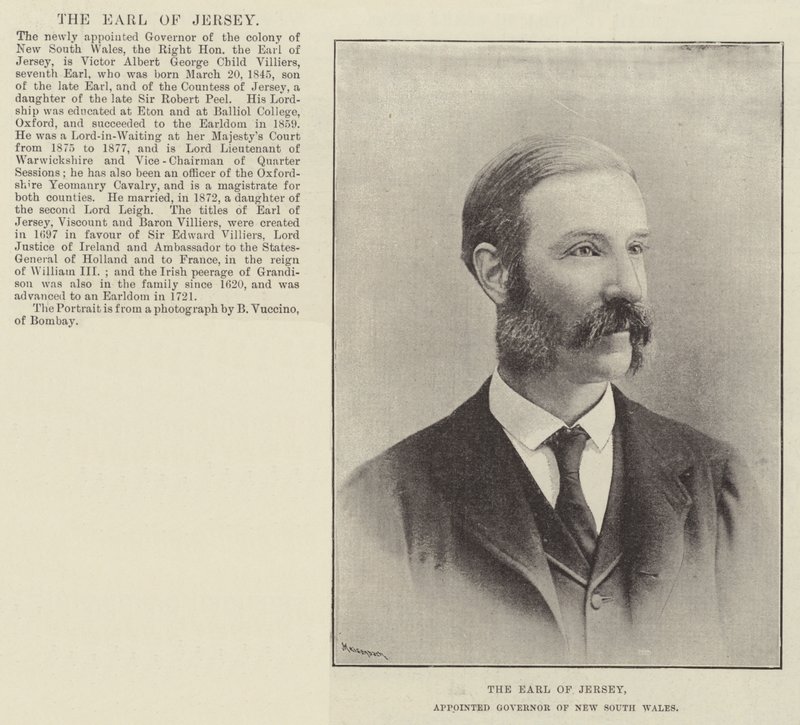Le comte de Jersey, nommé gouverneur de la Nouvelle-Galles du Sud - English Photographer