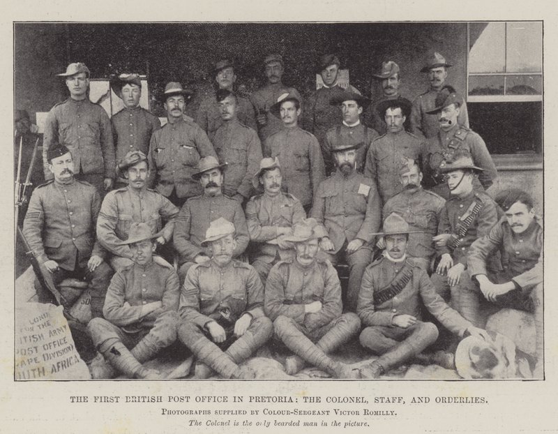 Le premier bureau de poste britannique à Pretoria, le colonel, le personnel et les ordonnances - English Photographer