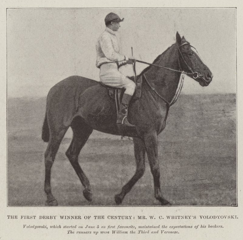 Le premier vainqueur du Derby du siècle, Volodyovski de M. W C Whitney - English Photographer
