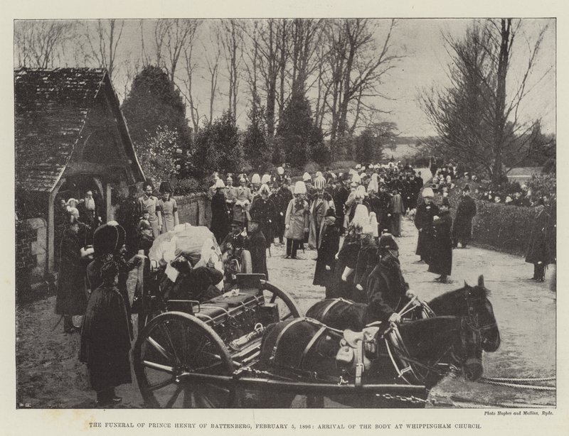 Les funérailles du prince Henry de Battenberg, 5 février 1896, arrivée du corps à l