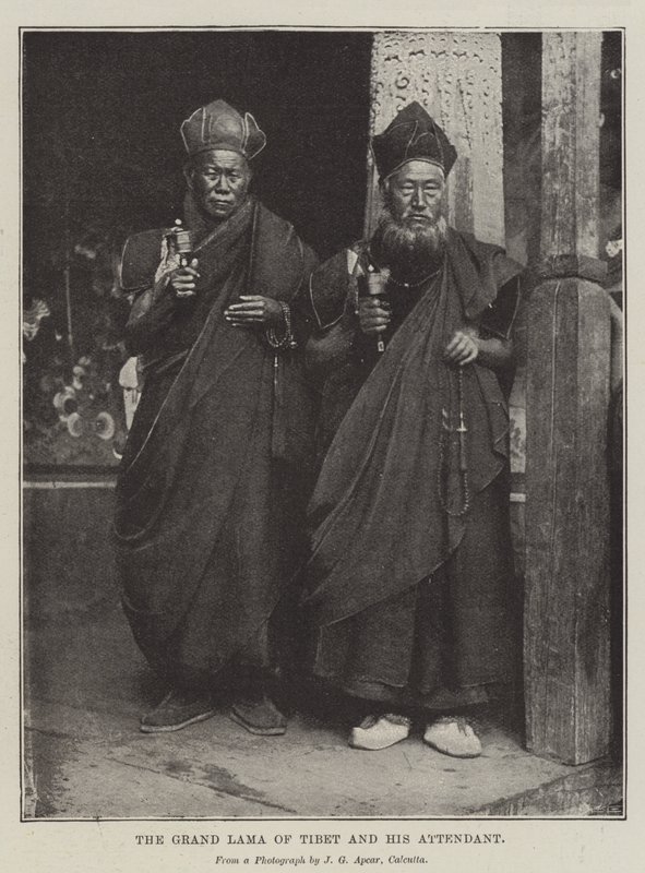 Le Grand Lama du Tibet et son assistant - English Photographer