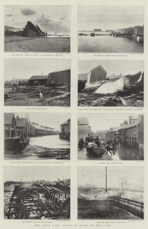 La grande tempête, scènes de ravages sur la côte - English Photographer
