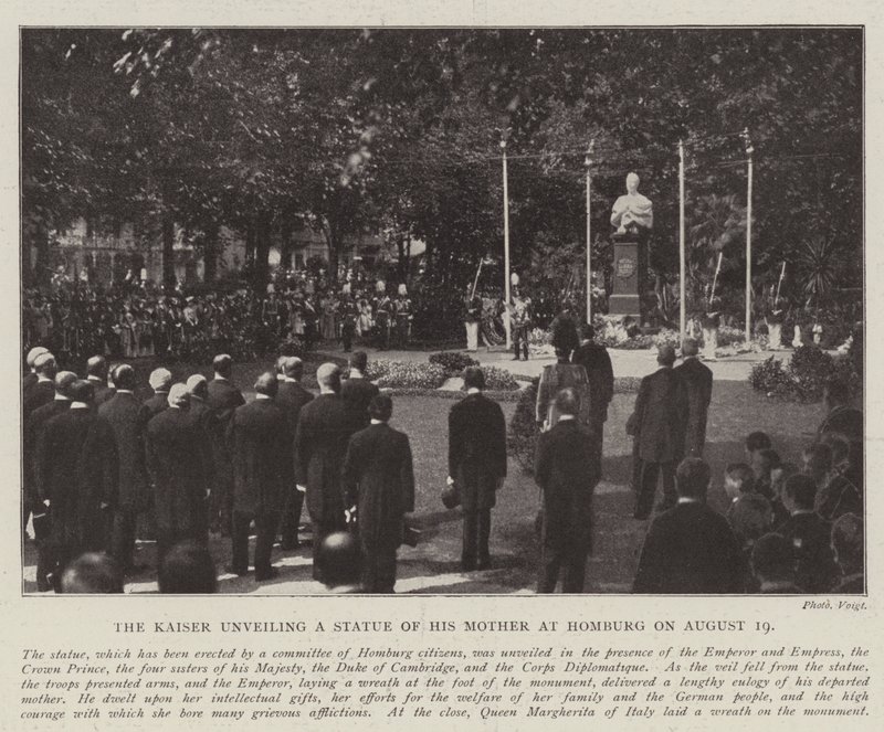 Le Kaiser dévoilant une statue de sa mère à Homburg le 19 août - English Photographer
