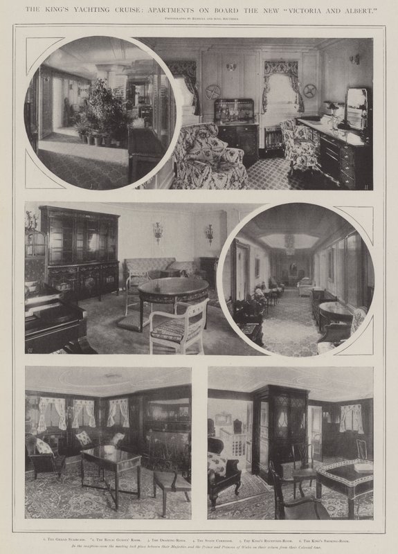 La croisière royale, appartements à bord du nouveau Victoria et Albert - English Photographer