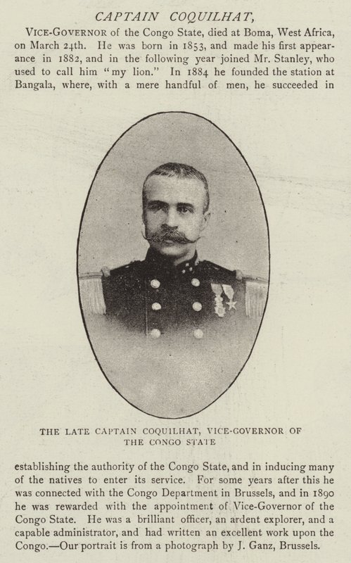 Feu le capitaine Coquilhat, vice-gouverneur de l