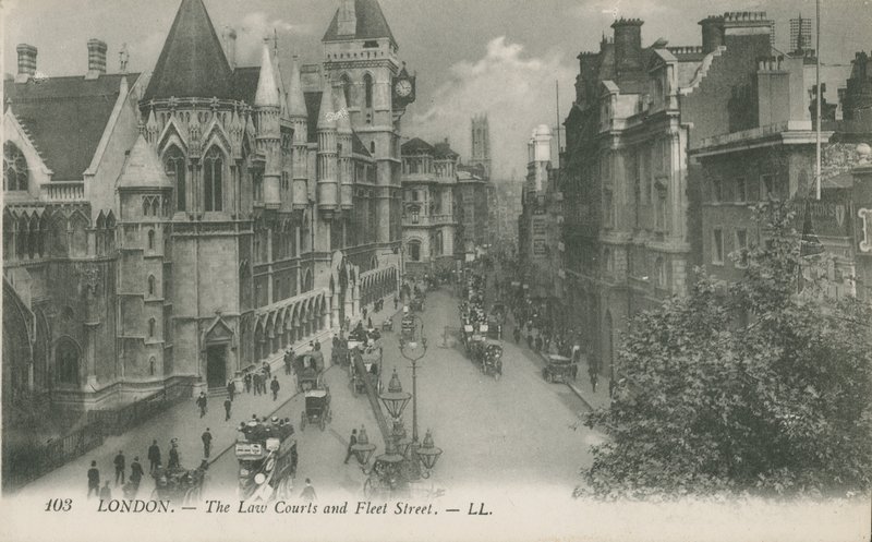 Les tribunaux et Fleet Street, Londres - English Photographer