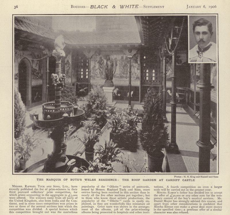 La résidence galloise du marquis de Bute : le jardin sur le toit du château de Cardiff - English Photographer