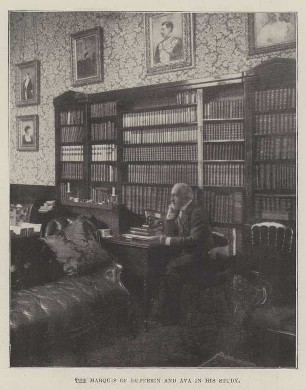 Le marquis de Dufferin et Ava dans son étude - English Photographer