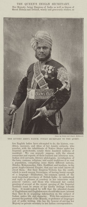Le Munshi Abdul Harim, Secrétaire Indien de la Reine - English Photographer