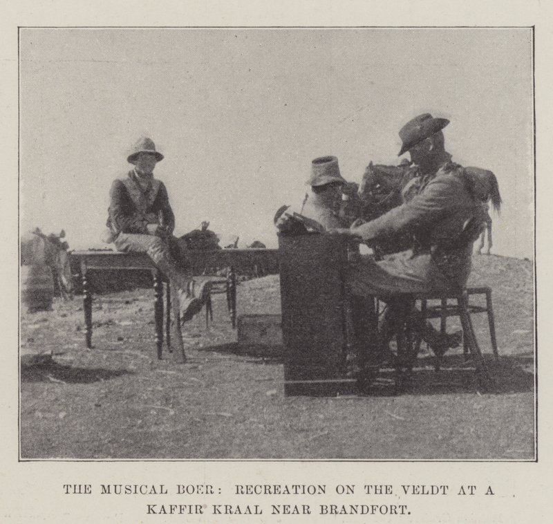 Le Boer musical, récréation sur le Veldt dans un kraal kaffir près de Brandfort - English Photographer