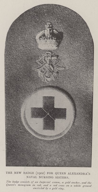 Le nouveau badge (1902) pour les sœurs infirmières navales de la reine Alexandra - English Photographer
