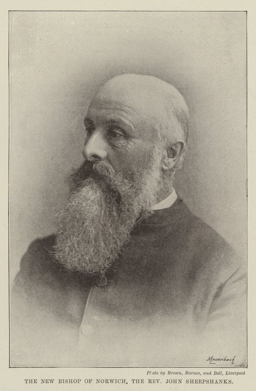 Le nouveau évêque de Norwich, le révérend John Sheepshanks - English Photographer