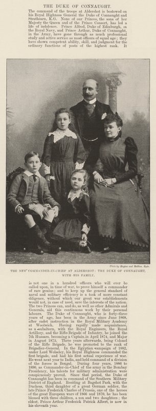 Le nouveau commandant en chef à Aldershot, le duc de Connaught, avec sa famille - English Photographer