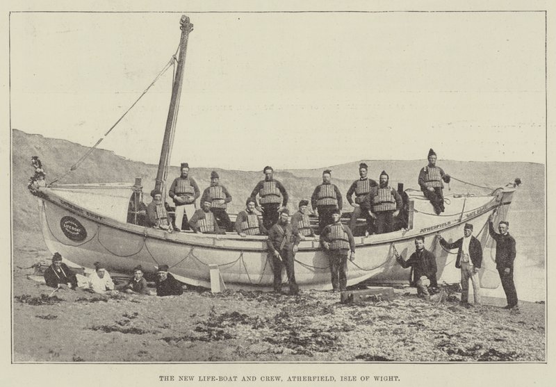 Le nouveau bateau de sauvetage et son équipage, Atherfield, île de Wight - English Photographer