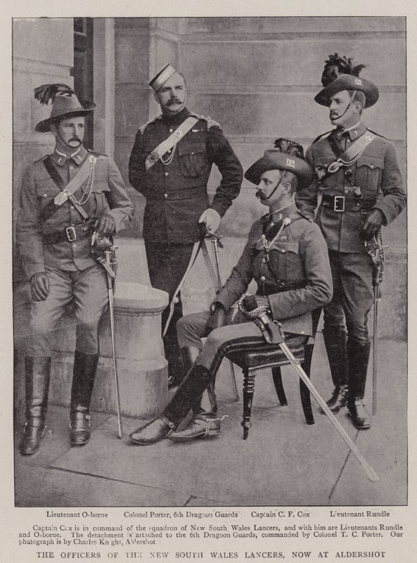 Les officiers des New South Wales Lancers, actuellement à Aldershot - English Photographer