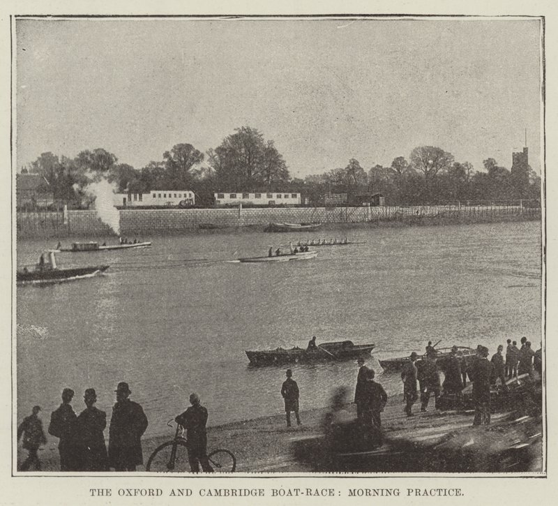 La course de bateaux Oxford et Cambridge, entraînement du matin - English Photographer