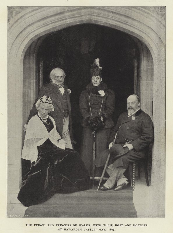 Le Prince et la Princesse de Galles, avec leurs hôtes, au Château de Hawarden, mai 1897 - English Photographer