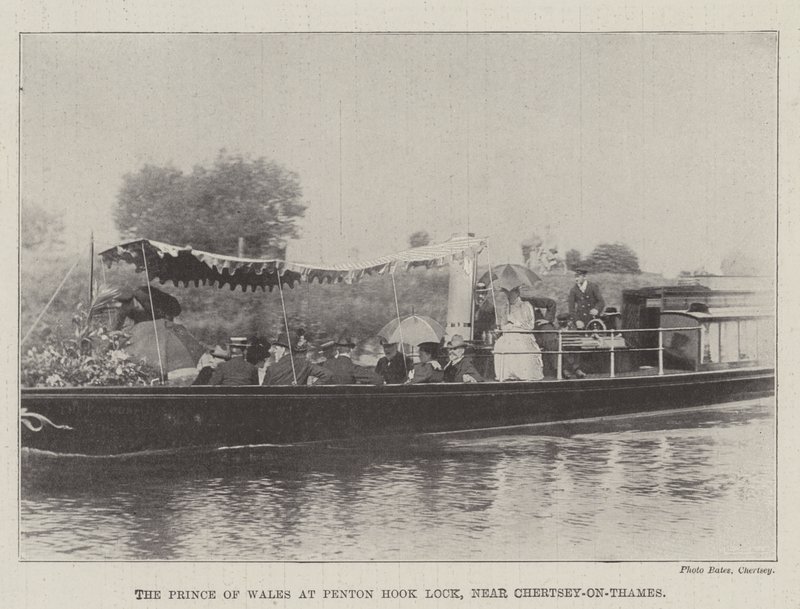 Le prince de Galles à Penton Hook Lock, près de Chertsey-on-Thames - English Photographer