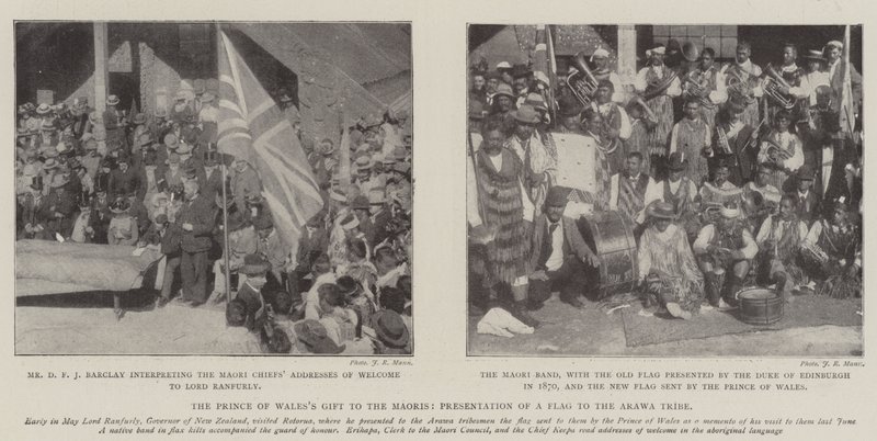 Le cadeau du prince de Galles aux Maoris, présentation d