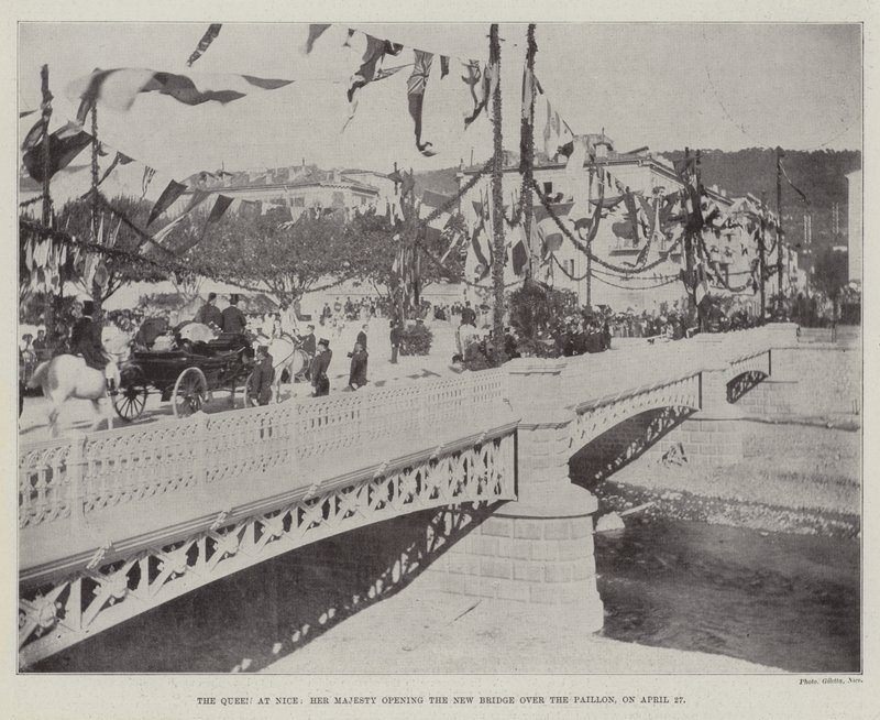 La reine à Nice, Sa Majesté inaugurant le nouveau pont sur le Paillon, le 27 avril - English Photographer