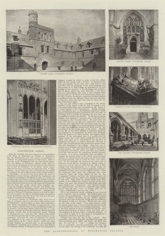 Le cinquième centenaire du Winchester College - English Photographer