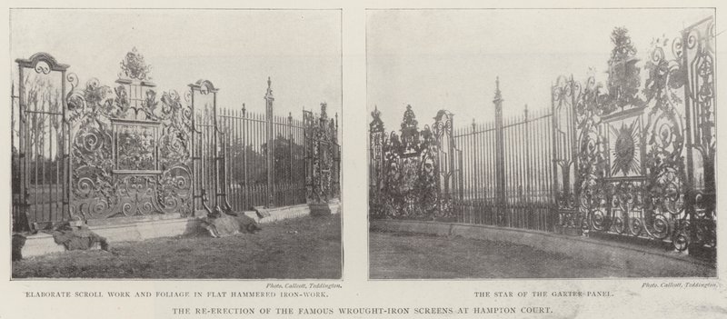 La réinstallation des célèbres écrans en fer forgé à Hampton Court - English Photographer
