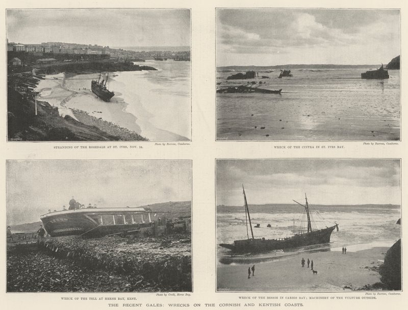 Les récentes tempêtes, naufrages sur les côtes de Cornouailles et du Kent - English Photographer