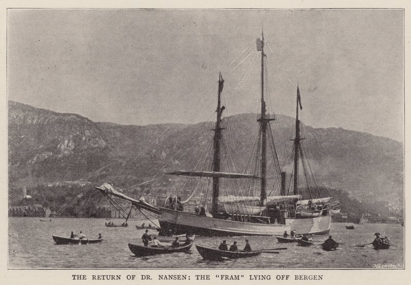 Le retour du Dr Nansen, le Fram au large de Bergen - English Photographer
